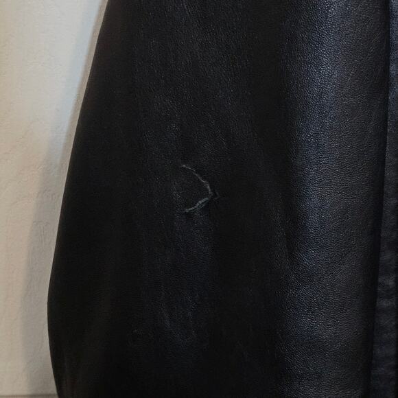 Wilsons Leather Mens XL Jacket Grunge Workwear Biker Black Tear On Right Arm - Picture 7 of 9